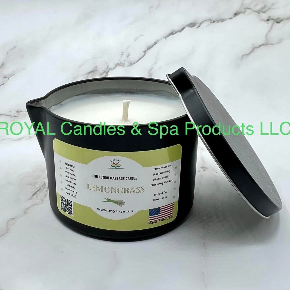 Lotion Massage Candle Lemongrass 6oz.